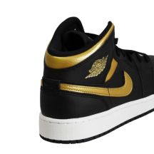 AIR Jordan Scarpe Mid (GS) Basketball Black/Metallic