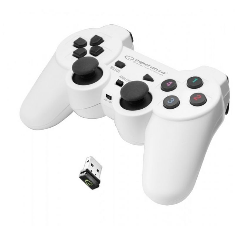 Esperanza GLADIATOR EGG108W Wireless Gamepad (PC, PS3; white)