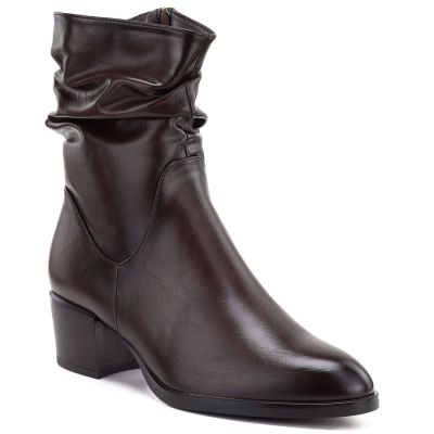 Vinceza Stivali high-heeled ankle with gathered upper, Vinceza