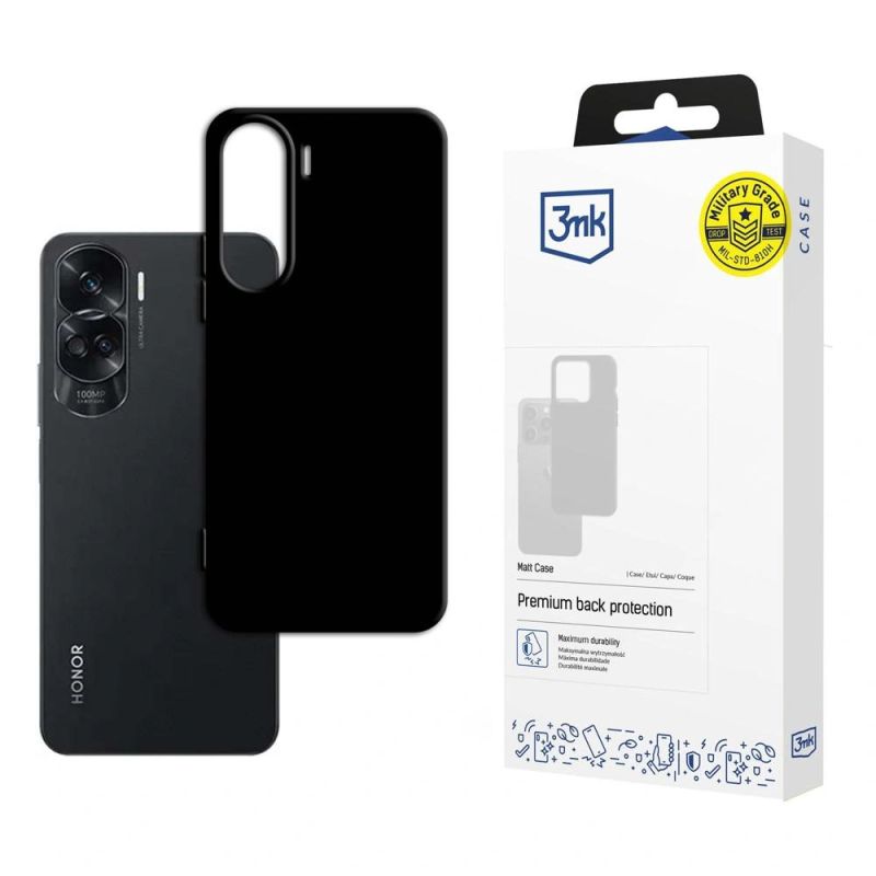 3mk Matt Case for Honor 90 Lite - black