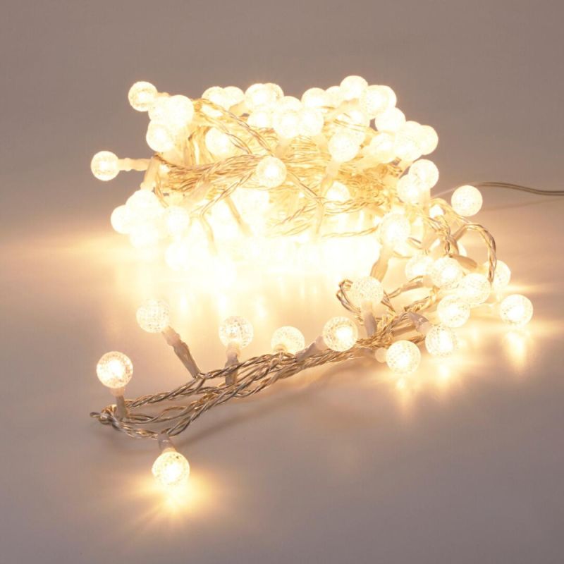 120 LED LIGHTS WITH DECORATIVE BALL WARM WHITE