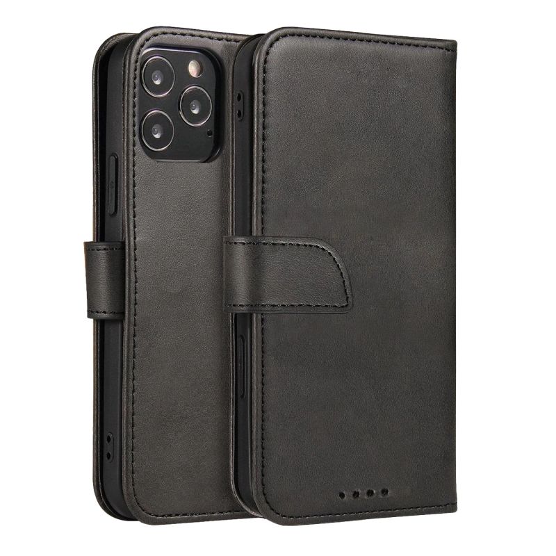 Magnet Case elegant case case cover with a flap and stand function for Motorola Moto E32 black
