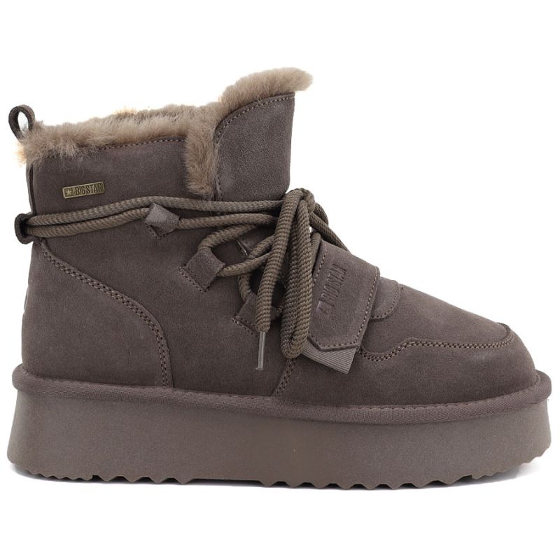 Big Star Stivali suede leather platform ankle Big Star