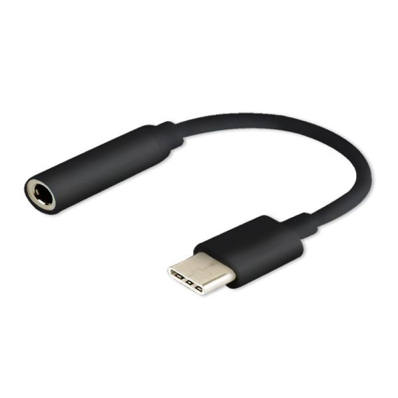 SAVIO AK-35/B Adapter (Type C socket - 3.5 mm stereo jack; 0.12 m; black)