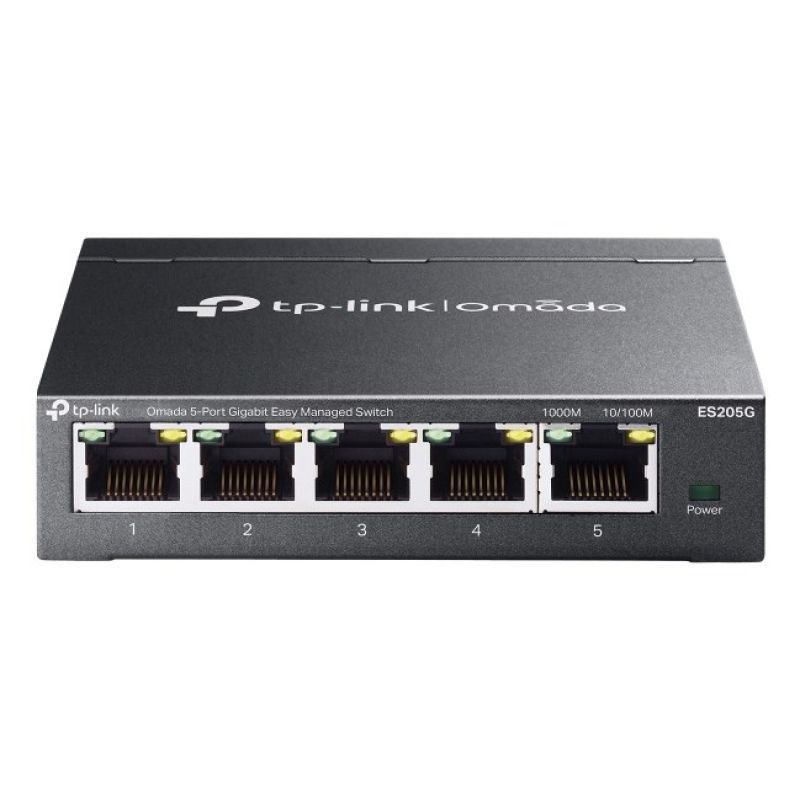 TP-Link Omada ES205G Network Switch Managed Gigabit Ethernet (10/100/1000) Black