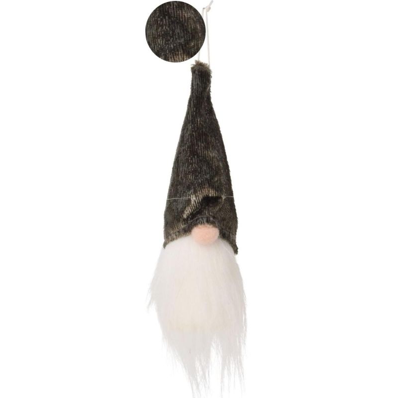 DECORATIVE PENDANT SANTA CLAUS 11CM GREEN