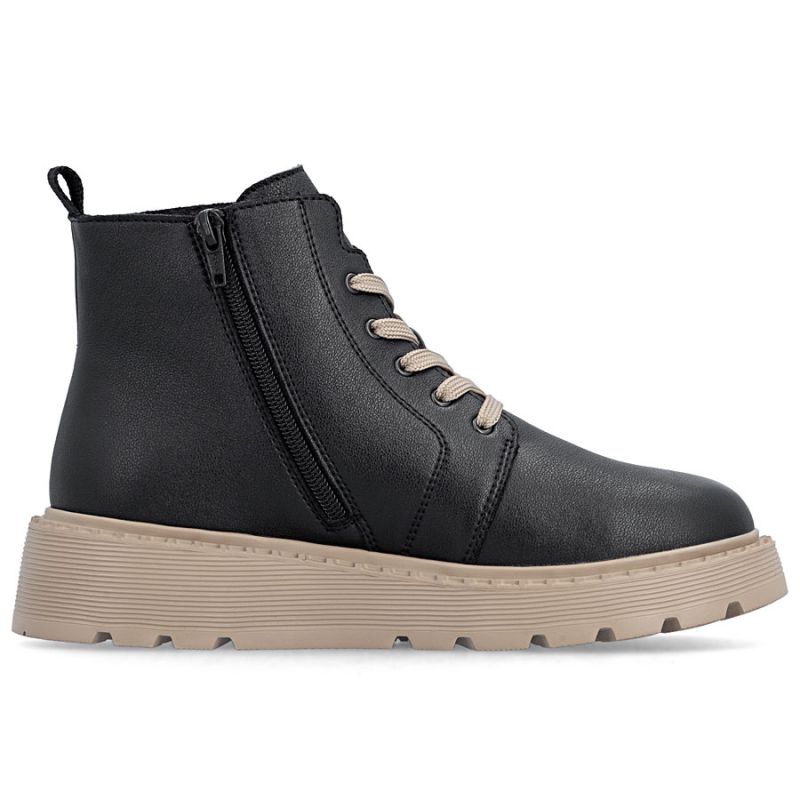 Rieker Stivali leather ankle on platform Rieker