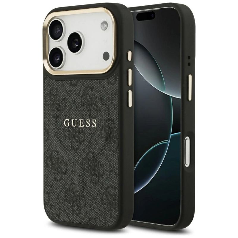 Guess 4G PU Classic Logo MagSafe case for iPhone 17 Pro - black