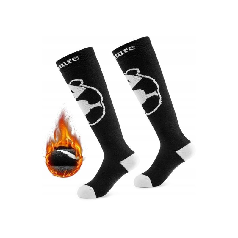 Qunature Winter Panda Socks, Black, 28–31