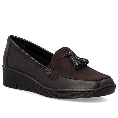 Rieker Scarpe leather wedge, comfortable