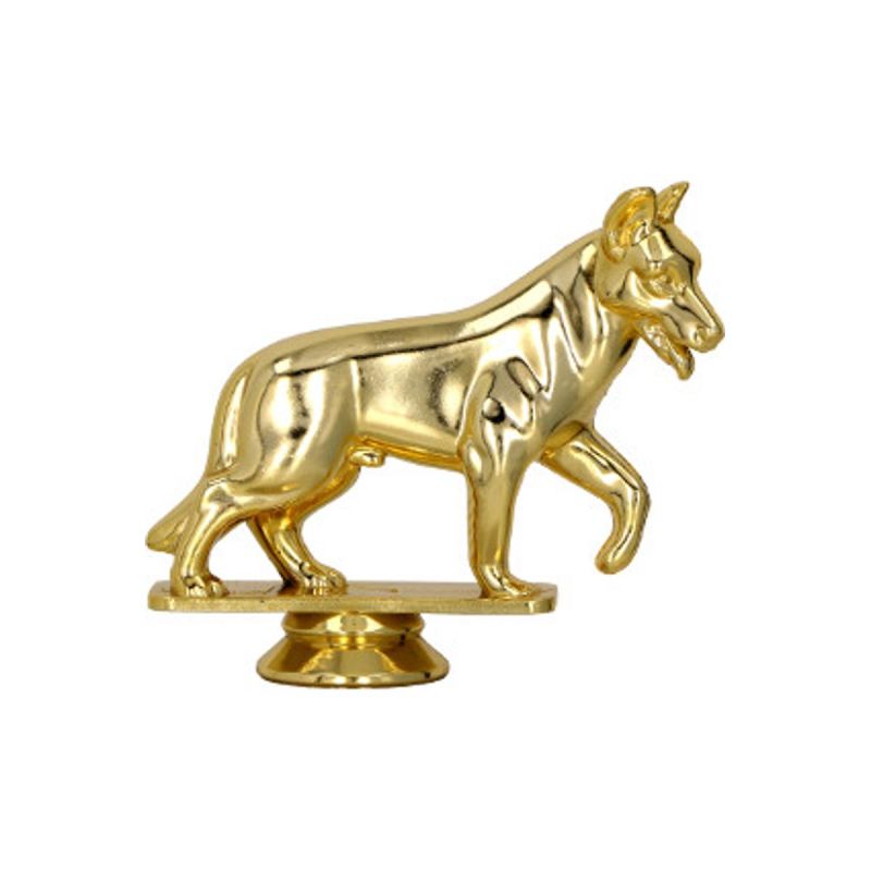 Gold plastic figurine - dog