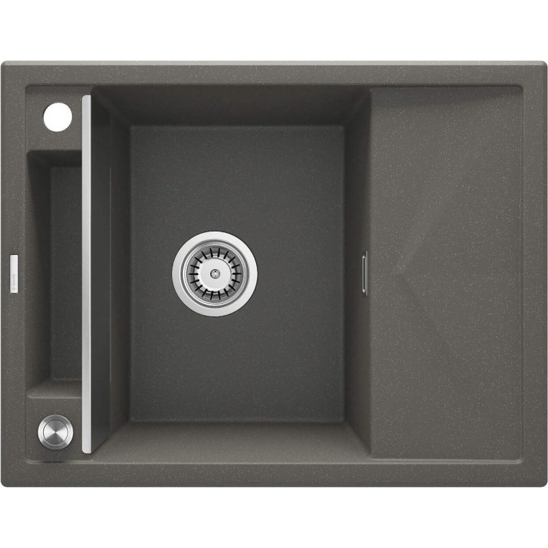 Magnetic granite sink, 1-bowl, with drainer, ZRM T11A 5908212095058