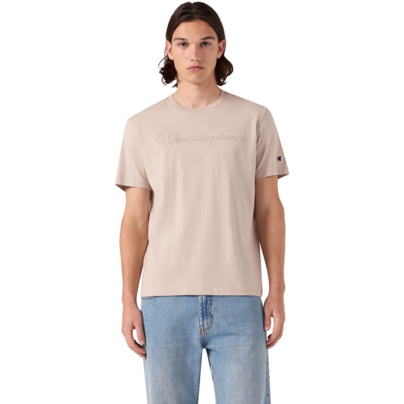 Champion SS Tee Beige Men's T-Shirt 222992 ES084