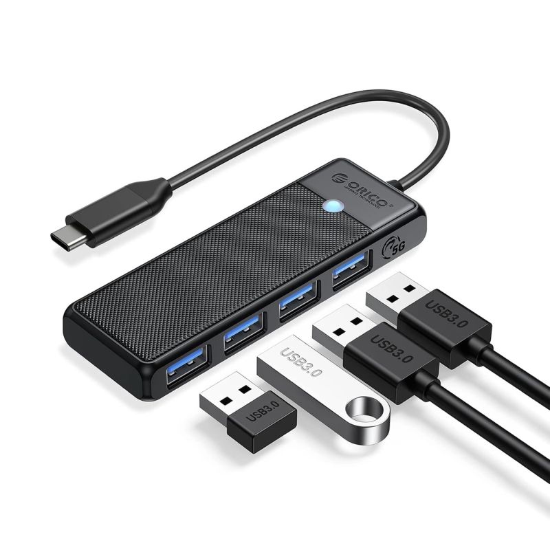 Orico PAPW4A-C3 USB Hub 4-port 4x USB-A 3.0 0.15 m - black
