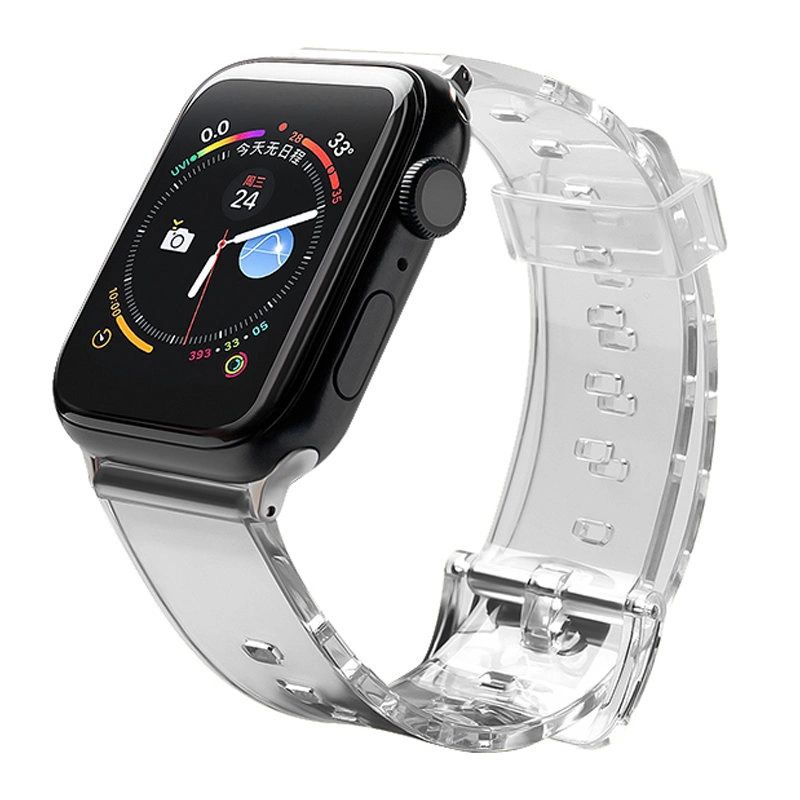 Silicone Strap Bracelet Bracelet Strap Light for Apple Watch 42 / 44 mm - Black