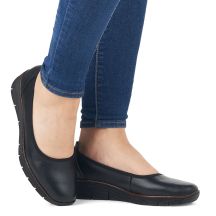 Rieker Scarpe leather wedge, comfortable