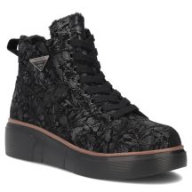 Filippo Stivali leather ankle with wedges and flowers, Filippo