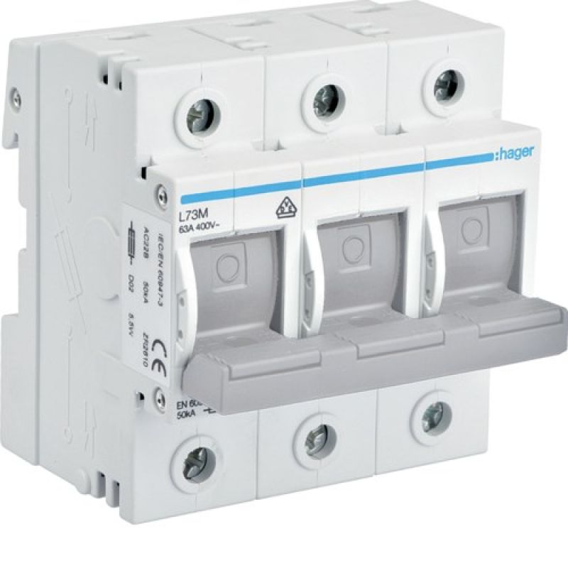 Fuse switch 63A 3P D02 4.5M 400V AC