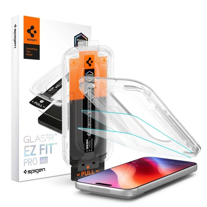 Spigen Glas.tR EZ Fit Pro HD AC 2-Pack Tempered Glass for iPhone 18 Pro / 17 Pro / 17 / 16 Pro