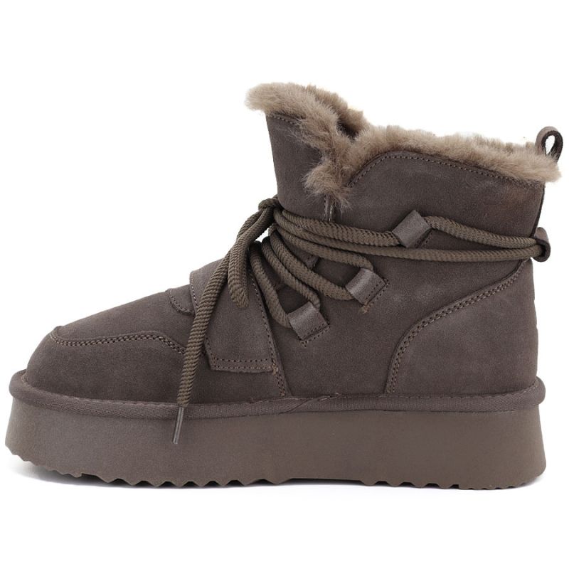Big Star Stivali suede leather platform ankle Big Star