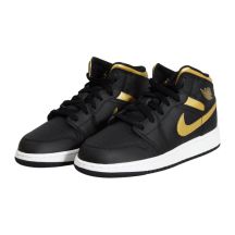 AIR Jordan Scarpe Mid (GS) Basketball Black/Metallic