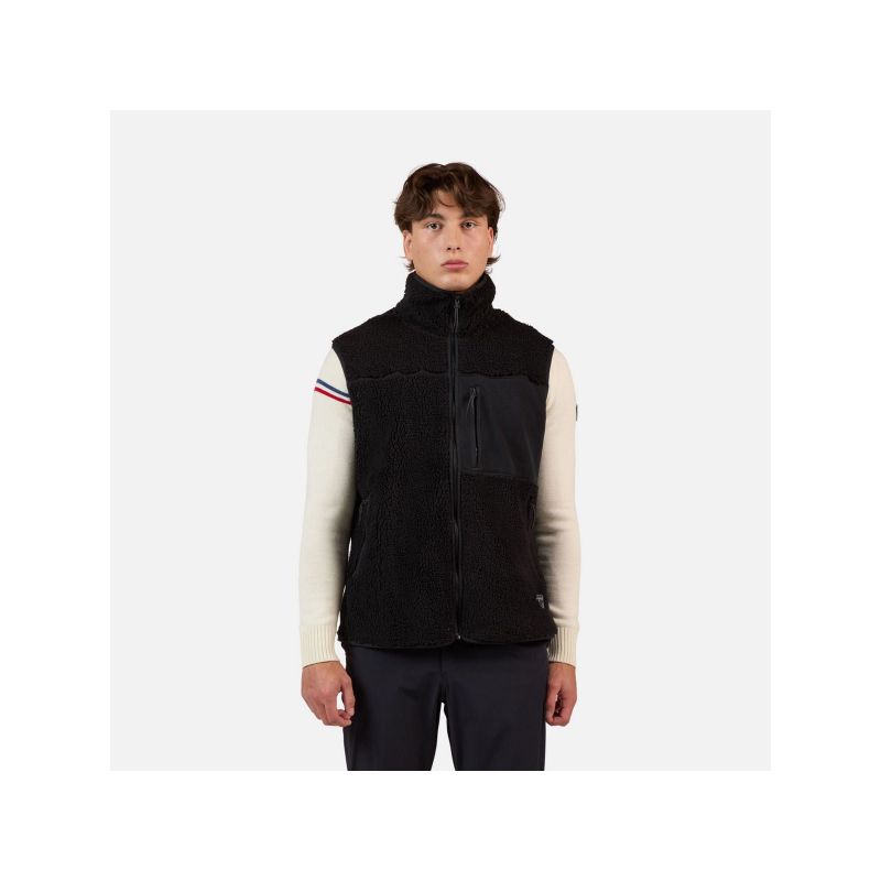 ROSSIGNOL Men's All Track Sherpa Vest Black