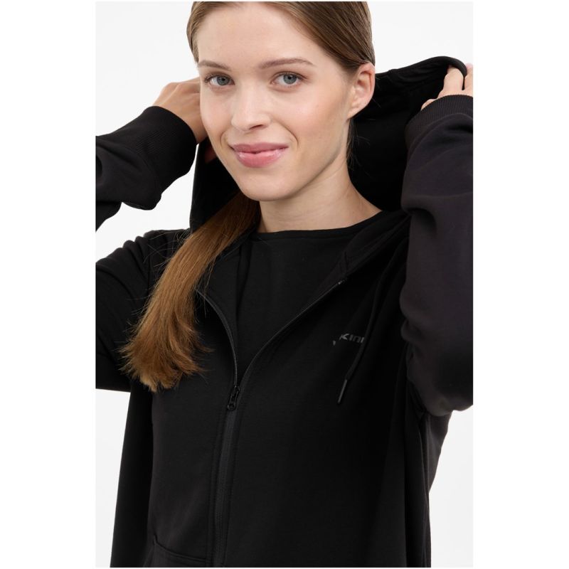 VIKING Team Wear Lady Bamboo Women's Hooded Zip-Up Sweatshirt Black M