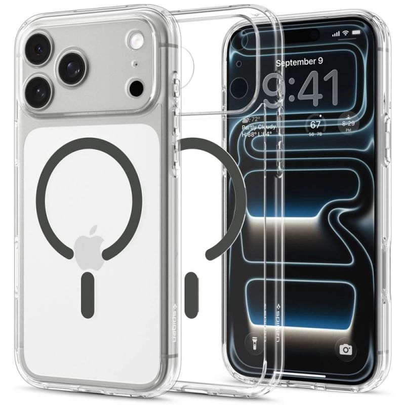 Spigen Ultra Hybrid MagSafe Case for iPhone 18 Pro / 17 Pro - Clear Graphite
