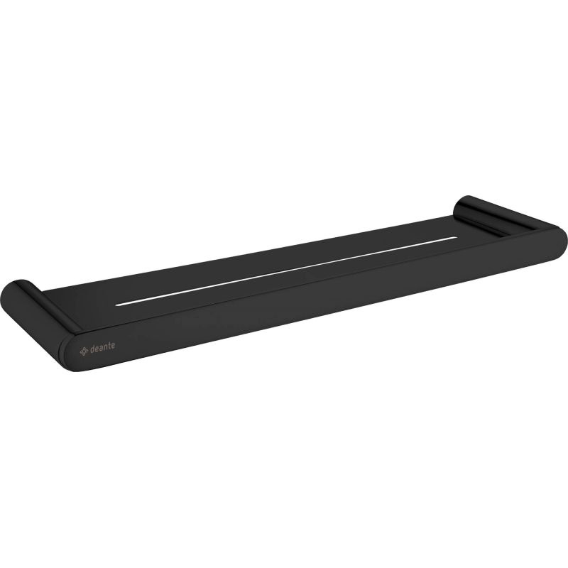 Deante Round wall shelf black.