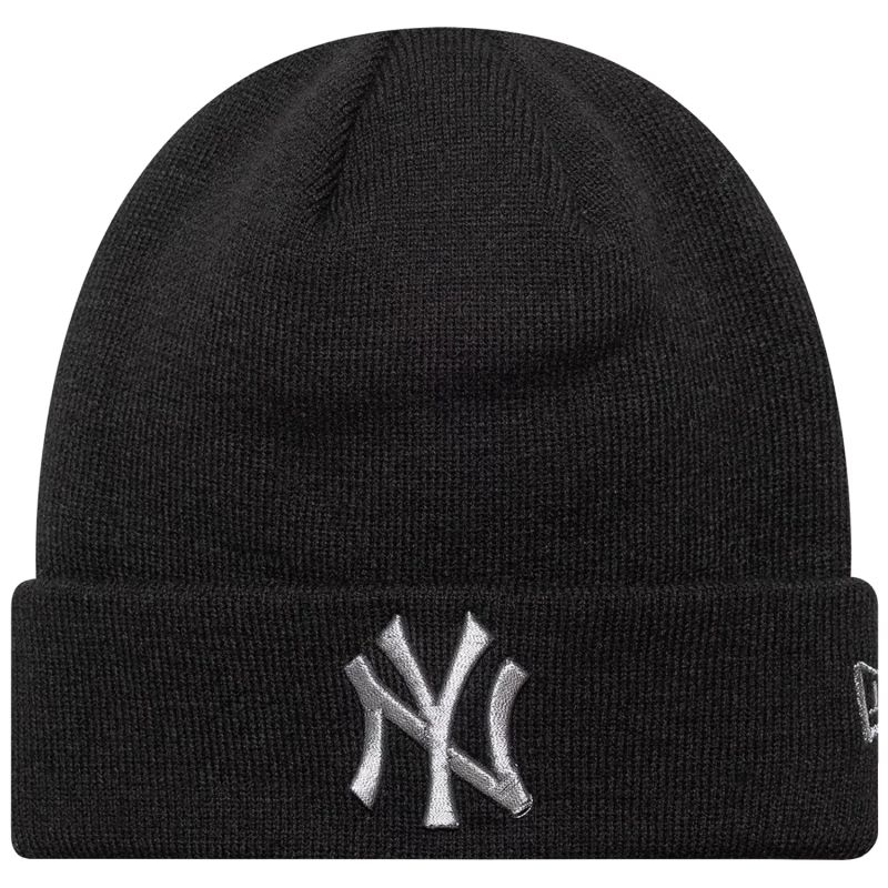 New Era Metallic Beanie New York Yankees Hat 60691271 Black One Size