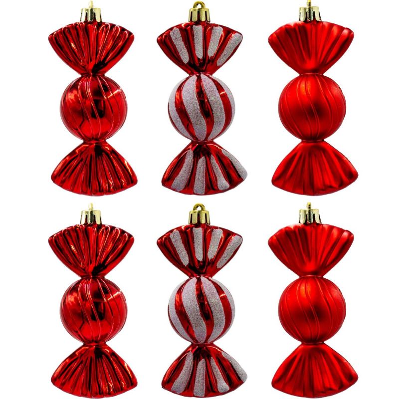 SAFE PLASTIC BALL MATRIX CANDY 6 PCS MICA RED