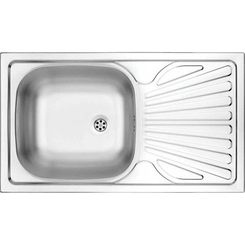 Single-bowl steel sink with drainer ZMU 0110 5907650845720