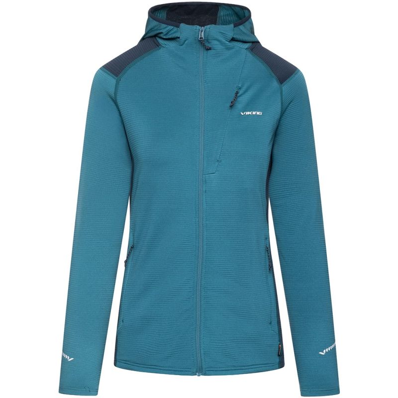 VIKING Birger Lady women's sweatshirt with a hood, blue and navy blue, XL