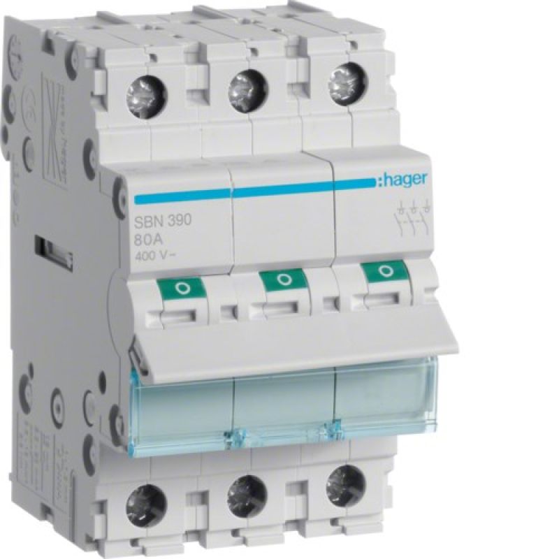Hager SBN390 circuit breaker 3 3 module(s)
