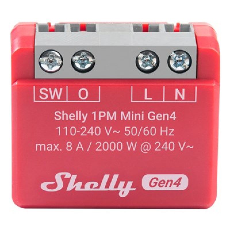 Smart controller with Wi-Fi energy metering Shelly 1PM Mini Gen4