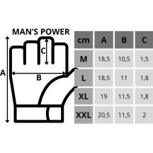 Enero Guanti MAN'S power R.XL ENERO FIT fitness