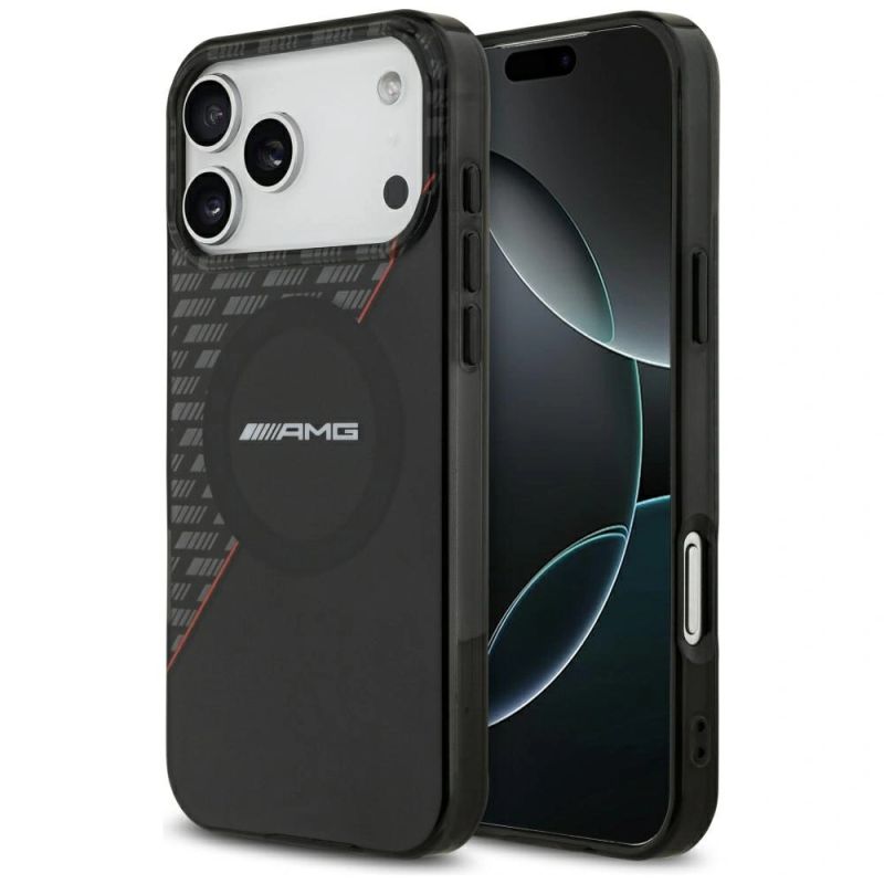 Mercedes AMG IML Double Layer Rhombs MagSafe Case for iPhone 18 Pro Max / 17 Pro Max - Black and Red