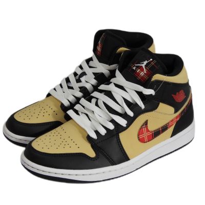 AIR Jordan Sneakers Original Air Jordan Mid Tartan Swoosh