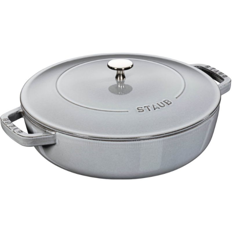 STAUB 40511-470-0 Deep Frying Pan with Lid - Graphite 28 cm