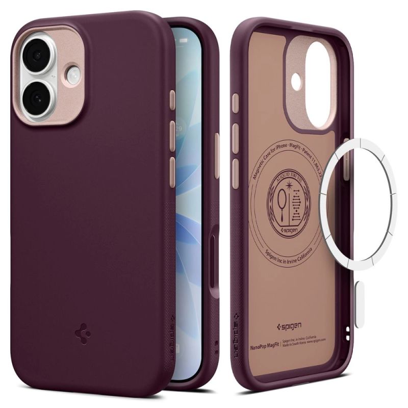 Spigen Nano Pop Mag MagSafe case for iPhone 17 - burgundy