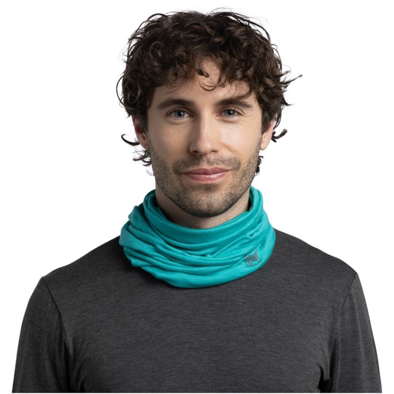 BUFF MERINO LIGHTWEIGHT SOLID SEA GREEN Bandana – One size