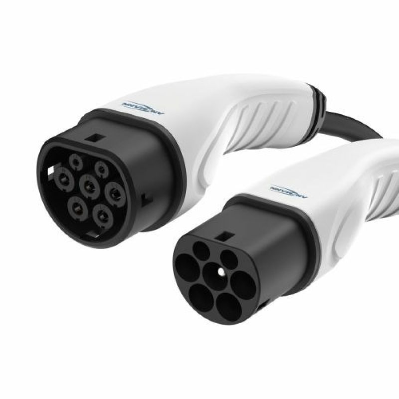 Ansmann 1900-0120 Electric Vehicle Charging Cable Black Type 2 3 7.5 m