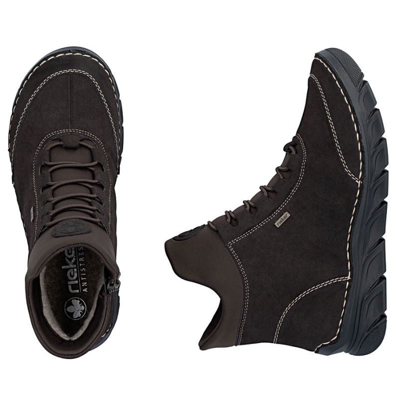 Rieker Stivali comfortable insulated ankle chocolate Rieker