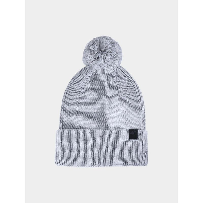 Unisex winter hat with pompom 4F 4FWAW24ACAPU472-27S