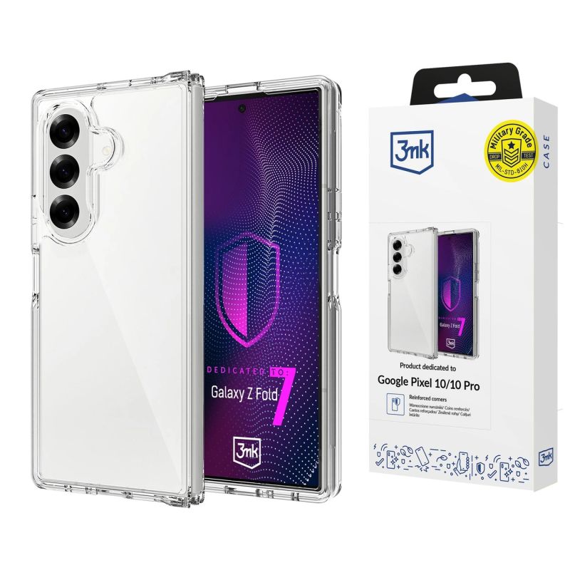 3mk Armor Case for Samsung Galaxy Z Fold 7 - Transparent