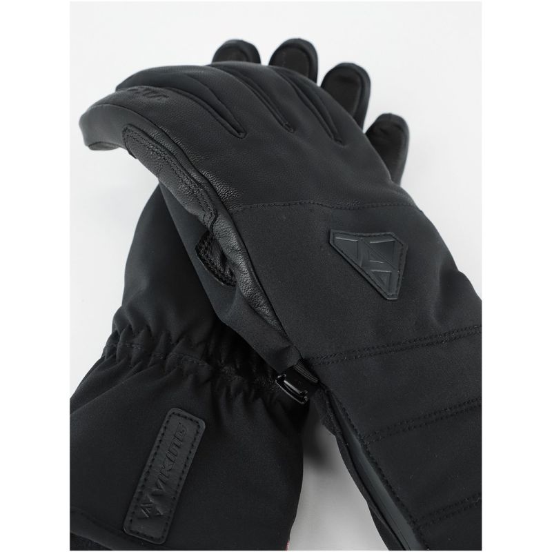 VIKING Norvika Pro Ski Lady women's ski gloves black with leather 7
