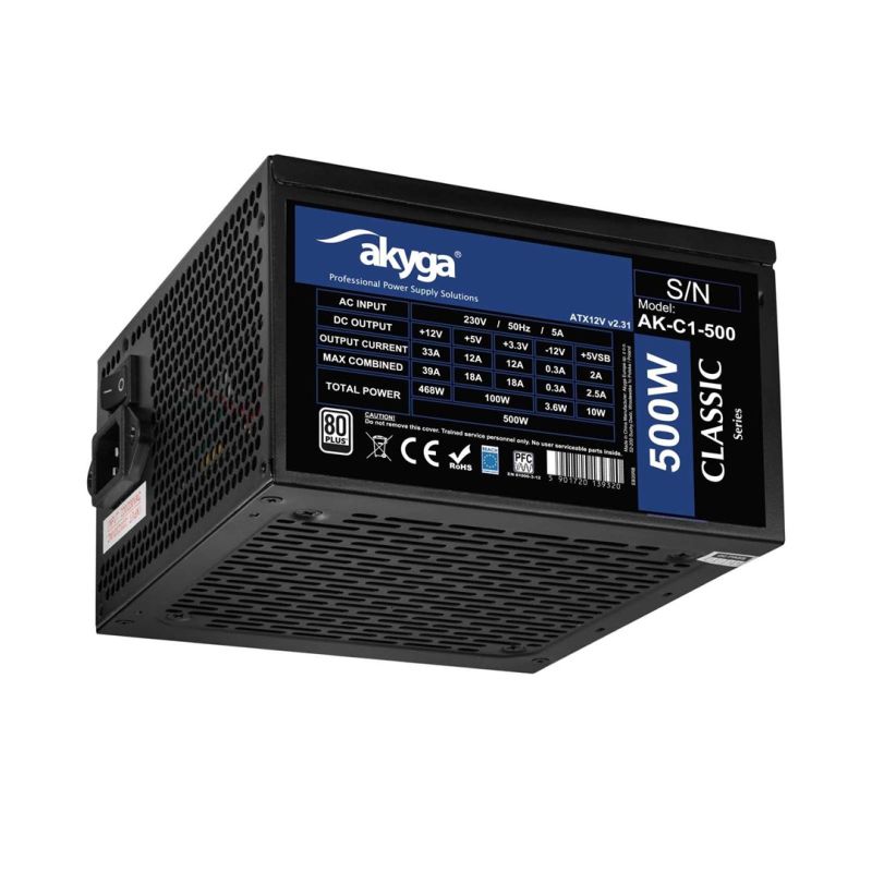 Akyga AK-C1-500 Power Supply Module 468 W 24-pin ATX ATX Black