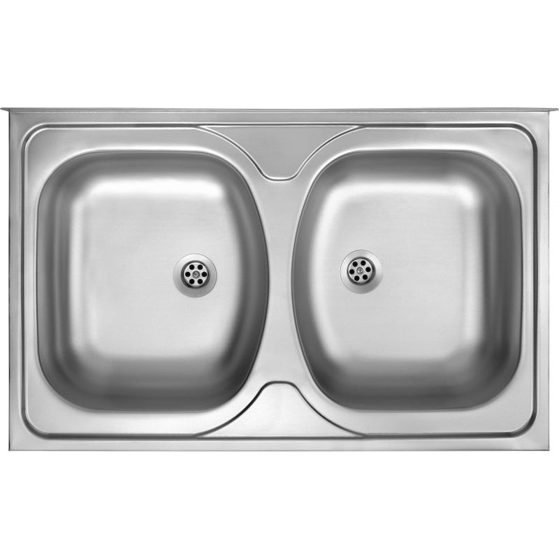 Steel sink, 2-bowl, overlay, ZM5 020N 5907650846482