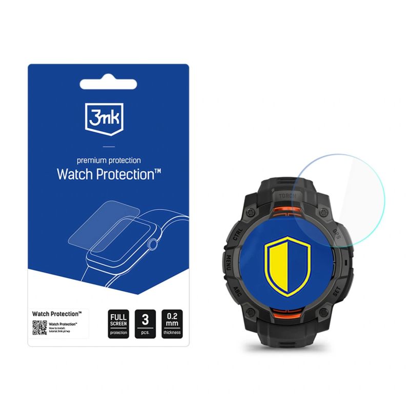 3mk Watch Protection FlexibleGlass Smartwatch Screen Protector for Garmin Instinct 3 Tactical Edition 45mm (Solar)