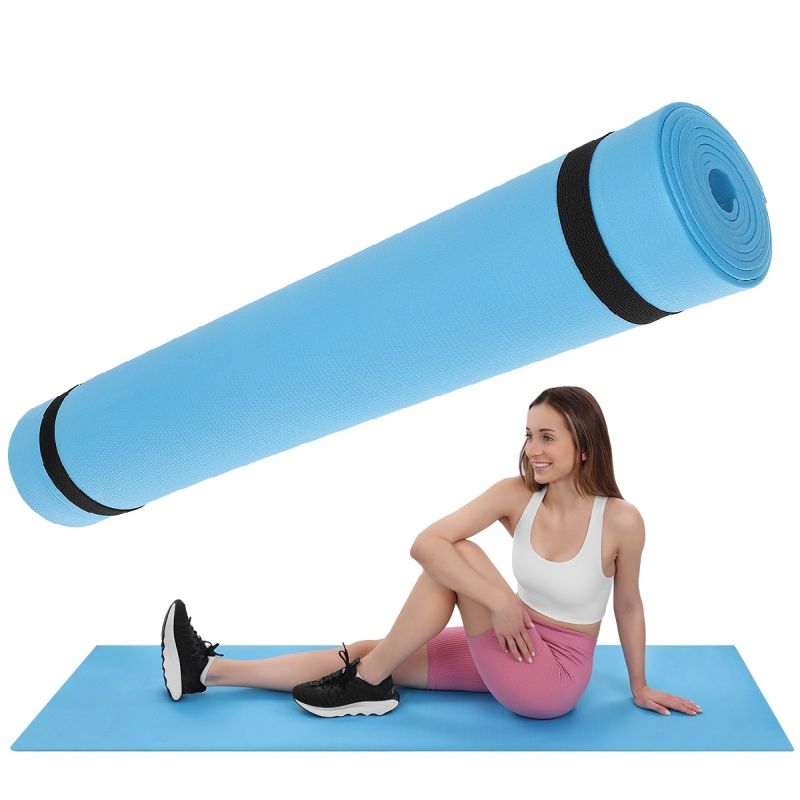 YOGA MAT 1800x600x4MM EVA BLUE XQMAX